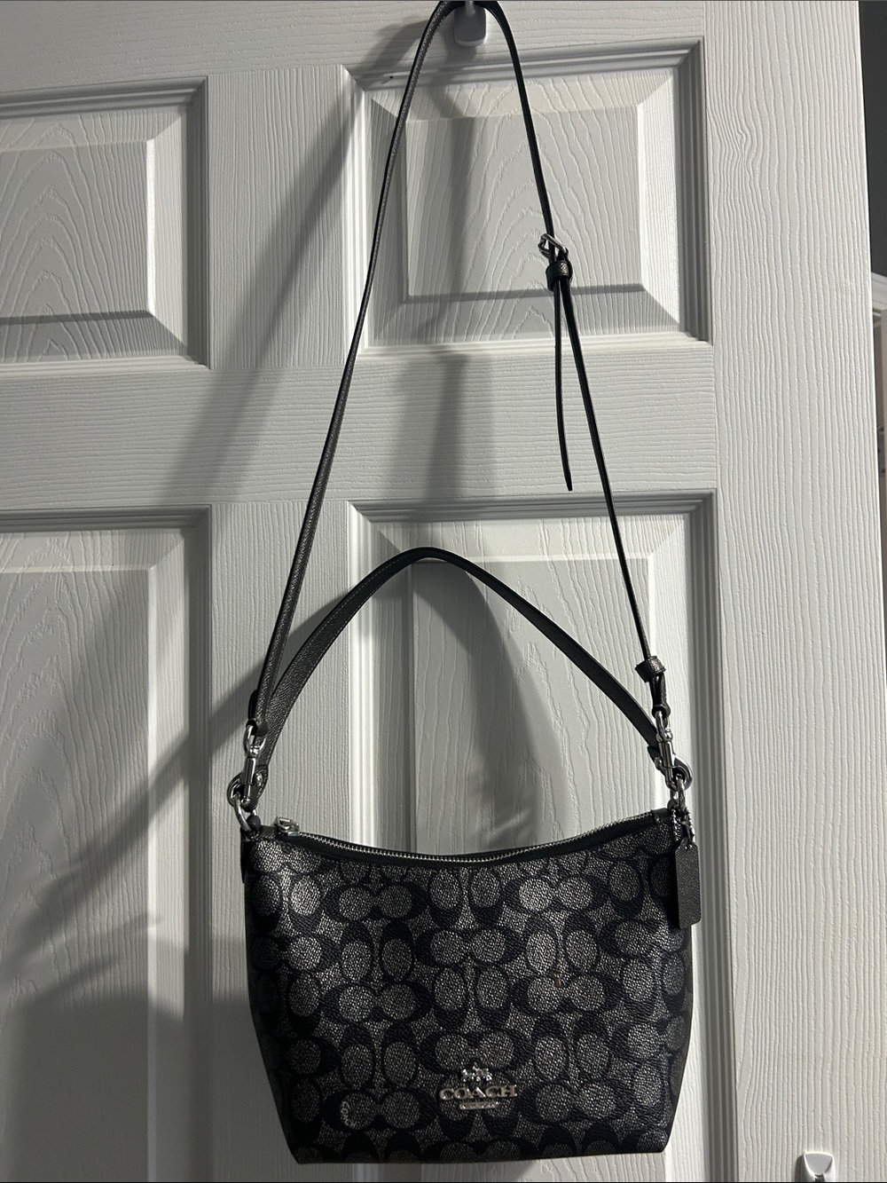 Coach Black Signature Canvas Crossbody Shoulder Bag
